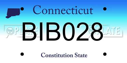BIB028 Connecticut License Plate