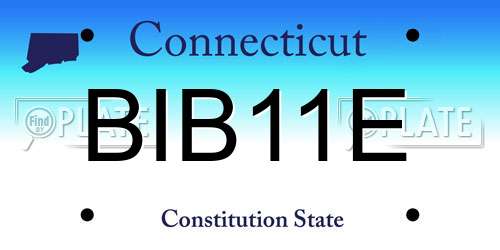 BIB11E Connecticut License Plate