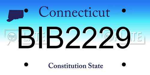 BIB2229 Connecticut License Plate