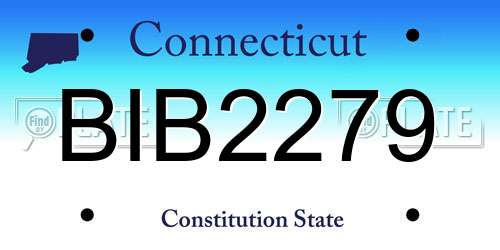 BIB2279 Connecticut License Plate