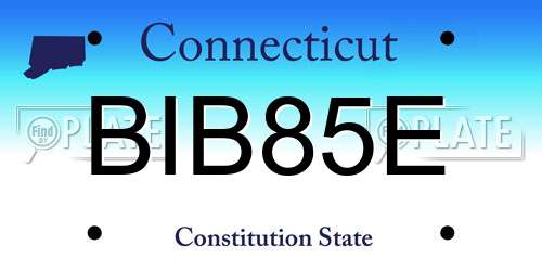 BIB85E Connecticut License Plate
