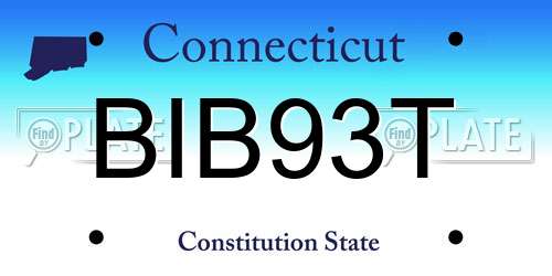 BIB93T Connecticut License Plate