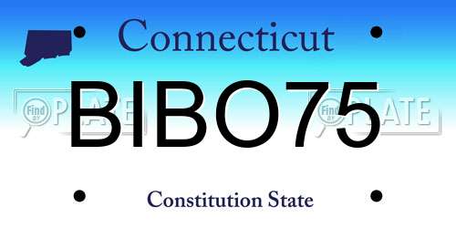 BIBO75 Connecticut License Plate