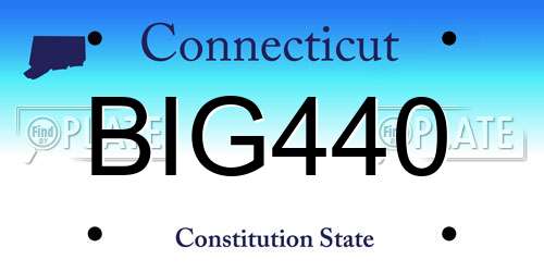 BIG440 Connecticut License Plate