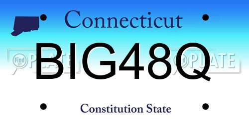 BIG48Q Connecticut License Plate
