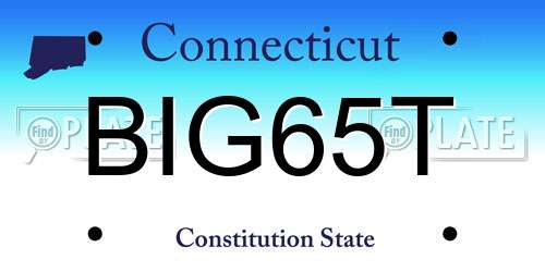 BIG65T Connecticut License Plate