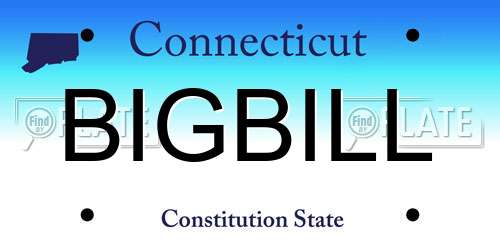 BIGBILL Connecticut License Plate