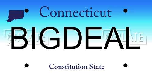 BIGDEAL Connecticut License Plate