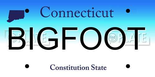 BIGFOOT Connecticut License Plate