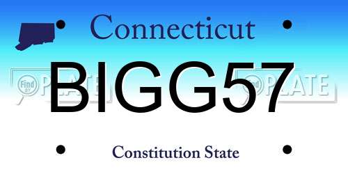 BIGG57 Connecticut License Plate
