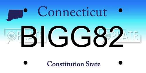 BIGG82 Connecticut License Plate
