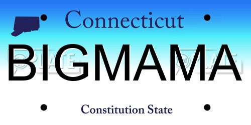 BIGMAMA Connecticut License Plate
