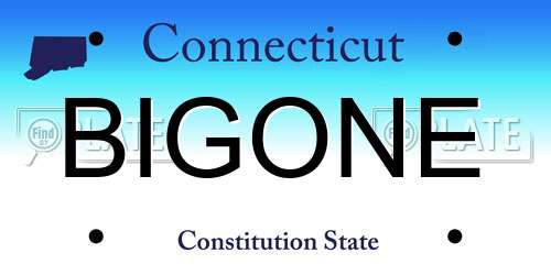 BIGONE Connecticut License Plate