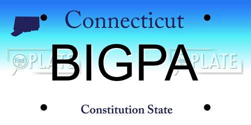 BIGPA Connecticut License Plate