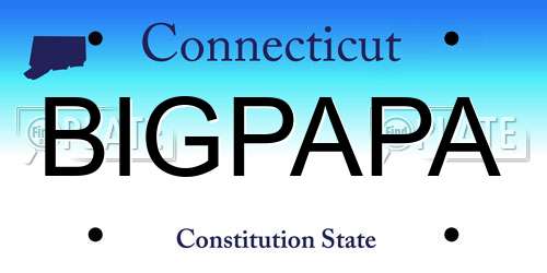 BIGPAPA Connecticut License Plate