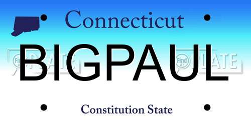 BIGPAUL Connecticut License Plate