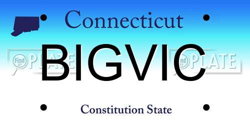 BIGVIC Connecticut License Plate