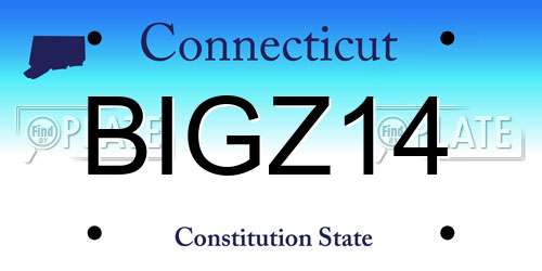 BIGZ14 Connecticut License Plate