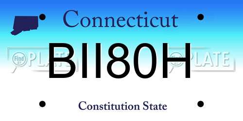 BII80H Connecticut License Plate