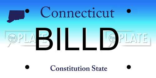 BILLD Connecticut License Plate