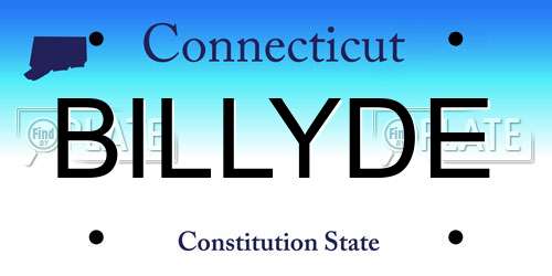 BILLYDE Connecticut License Plate