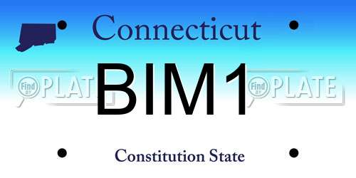 BIM1 Connecticut License Plate
