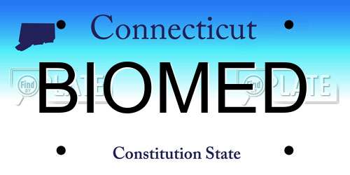 BIOMED Connecticut License Plate