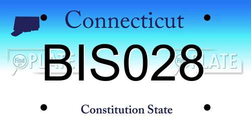 BIS028 Connecticut License Plate