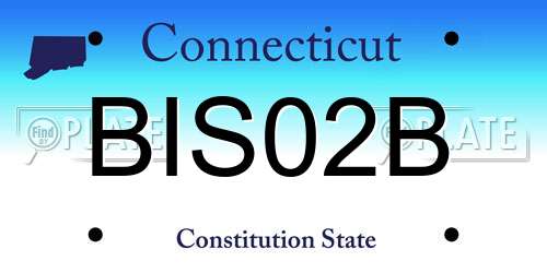 BIS02B Connecticut License Plate