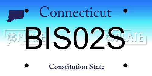 BIS02S Connecticut License Plate
