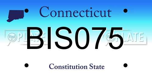 BIS075 Connecticut License Plate