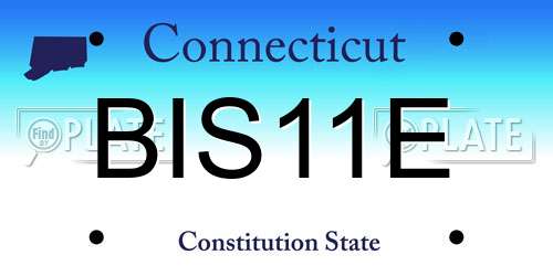 BIS11E Connecticut License Plate