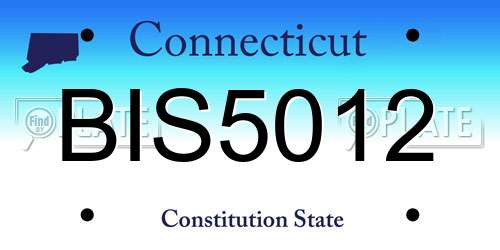 BIS5012 Connecticut License Plate