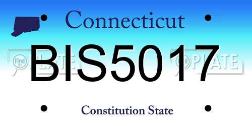 BIS5017 Connecticut License Plate