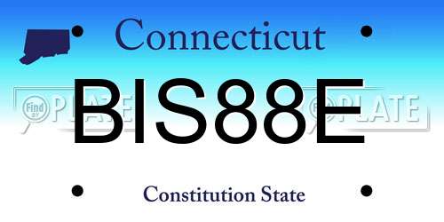 BIS88E Connecticut License Plate