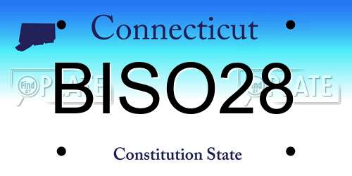 BISO28 Connecticut License Plate