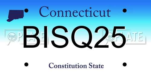 BISQ25 Connecticut License Plate