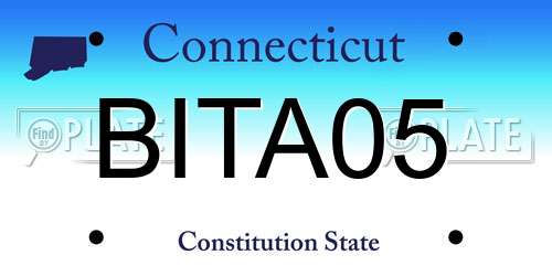 BITA05 Connecticut License Plate