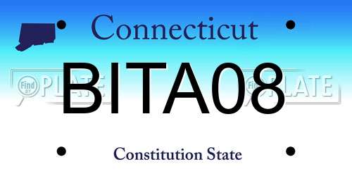 BITA08 Connecticut License Plate