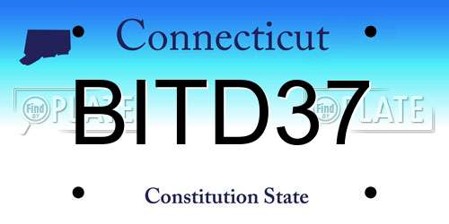 BITD37 Connecticut License Plate
