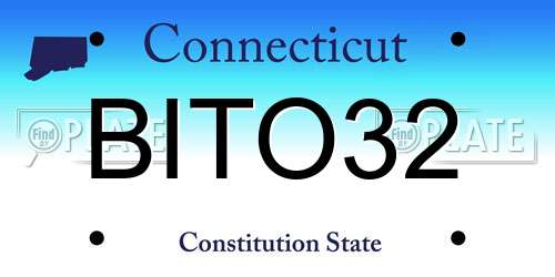 BITO32 Connecticut License Plate