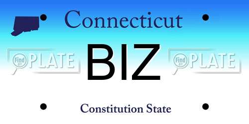 BIZ Connecticut License Plate