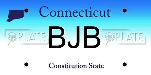 BJB Connecticut License Plate
