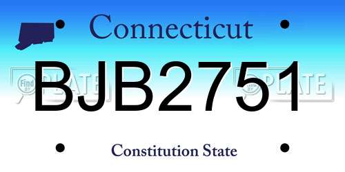 BJB2751 Connecticut License Plate
