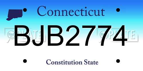 BJB2774 Connecticut License Plate