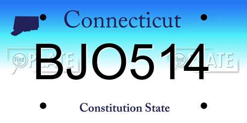 BJO514 Connecticut License Plate