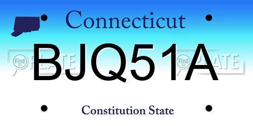 BJQ51A Connecticut License Plate