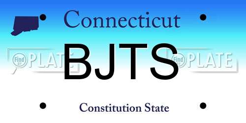 BJTS Connecticut License Plate