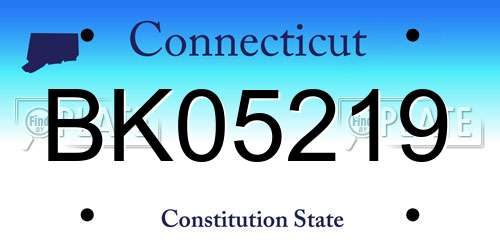 BK05219 Connecticut License Plate