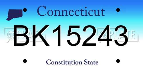 BK15243 Connecticut License Plate